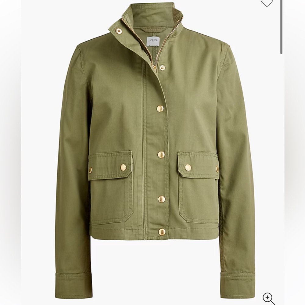 J. Crew Factory NWT Size M Olive Green Women's Twill Utility Jacket